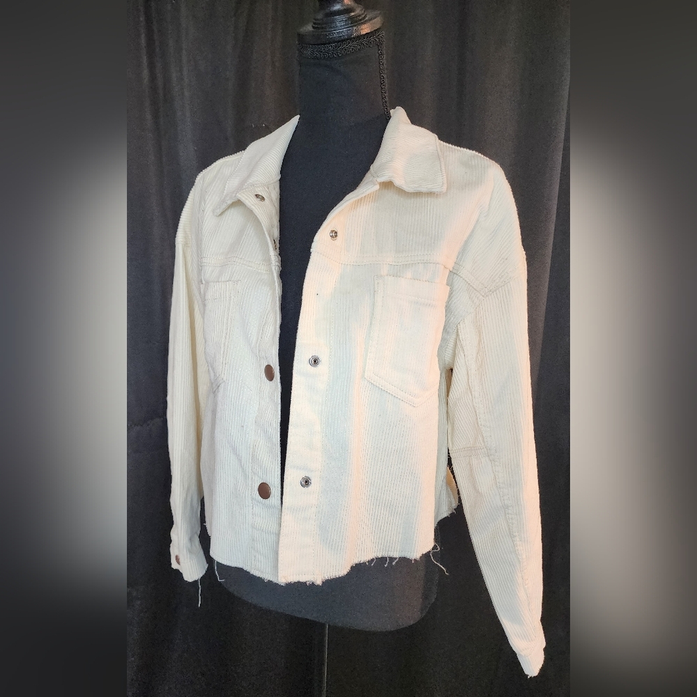Girls XL Off White Corduroy Jacket